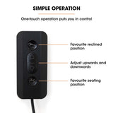 FORTIA Electric Armchair Recliner, Single Fabric Chair, Biege