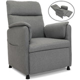 FORTIA Electric Armchair Recliner, Single Fabric Chair, Grey