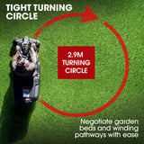 BAUMR-AG 24" Ride On Lawn Mower, Lithium Electric Start System, 6HP 224cc, 5 Cut Heights, Catcher and Mulch Kit