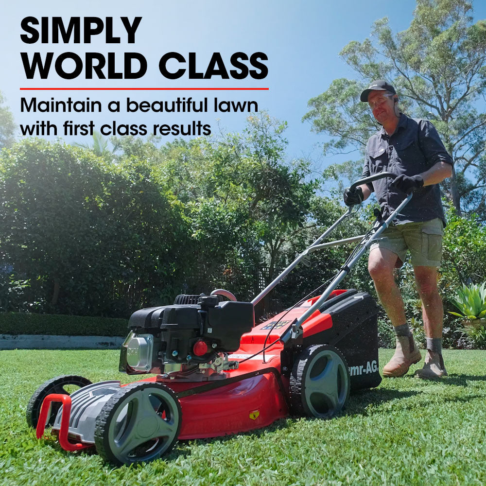 Baumr-AG Lawn Mower 18 175cc Petrol Self-Propelled Push Lawnmower 4-Stroke