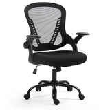 FORTIA Ergonomic Office Desk Chair, Coolmesh Fabric, Adjustable Recline, Black Mesh/Black Frame