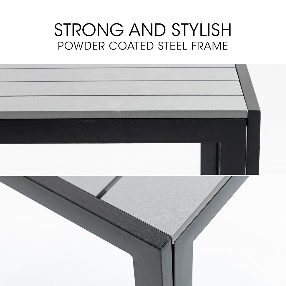 Fortia 5pc Outdoor Dining Furniture Set, 90 x 90cm Table and Chairs Setting for Outside