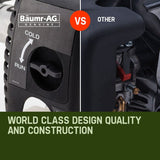 BAUMR-AG 65cc 7in1 Long Reach Garden Multi-tool, Pole Saw, Hedge & Line Trimmer, Brush Cutter, 12" Tree Trimming Pruning Chainsaw Bar, 2 Extension Shafts