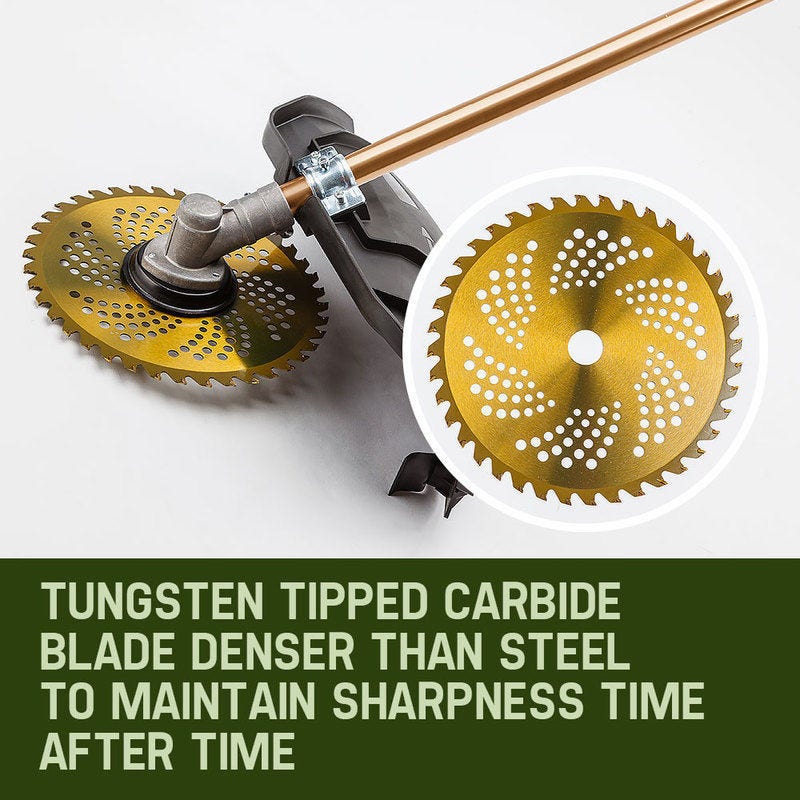 BAUMR-AG 65cc 7in1 Long Reach Garden Multi-tool, Pole Saw, Hedge & Line Trimmer, Brush Cutter, 12" Tree Trimming Pruning Chainsaw Bar, 2 Extension Shafts