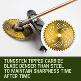 BAUMR-AG 65cc 7in1 Long Reach Garden Multi-tool, Pole Saw, Hedge & Line Trimmer, Brush Cutter, 12" Tree Trimming Pruning Chainsaw Bar, 2 Extension Shafts