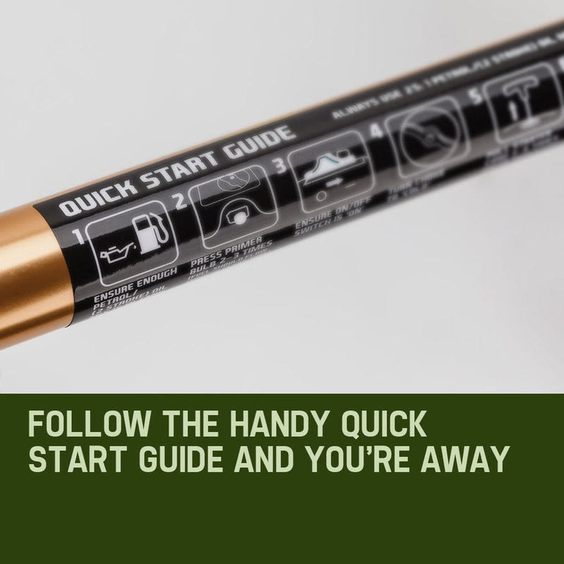 BAUMR-AG 65cc 7in1 Long Reach Garden Multi-tool, Pole Saw, Hedge & Line Trimmer, Brush Cutter, 12" Tree Trimming Pruning Chainsaw Bar, 2 Extension Shafts