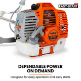 MTM 62cc 7in1 Brush Cutter Garden Multi-Tool , Pole Hedge & Line Trimmer, Bullhorn Handle, 12" Tree Trimming Pruning