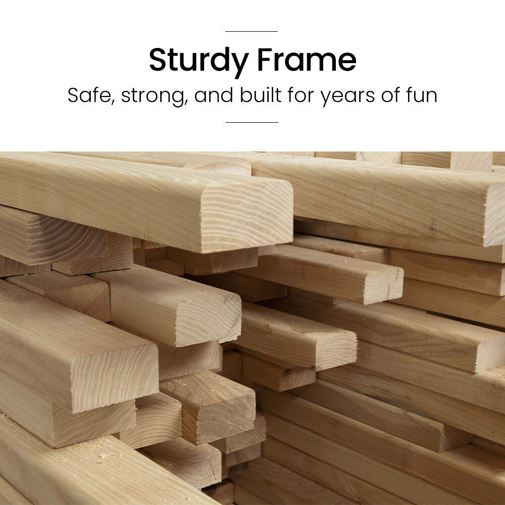 ROVO KIDS Ultimate Outdoor Monkey Bars Playset Frame, with Climbing Wall, Disc Swing, Rope Ladder