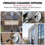 JET-USA 5.5m Telescopic Rotary Surface Cleaner Brush, for Solar Panels, Walls, Windows, M22 Pressure Washer Connection