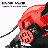 Baumr-AG 2400W 355mm 14" Metal Cut Off Cold Saw, Soft Start, 45 Degree Mitre Chop