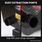 BAUMR-AG Bench Vertical Belt and Disc Sander Combo, 25mm Linisher, 125mm Sanding Disc, Brushless Motor, Dust Collection Ports