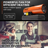 UNIMAC 20KW Portable Industrial Diesel Direct Forced Air Space Heater, Commercial Grade for Warehouse Worksite Shed Drying Greenhouse Agricultural Breeding