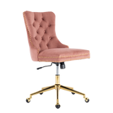 Velvet Home Office Chair- Pink