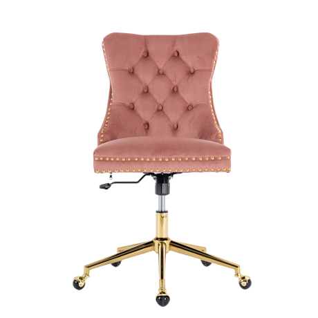 Velvet Home Office Chair- Pink