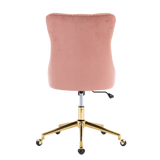 Velvet Home Office Chair- Pink