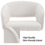 Velvet Home Office Chair- Beige