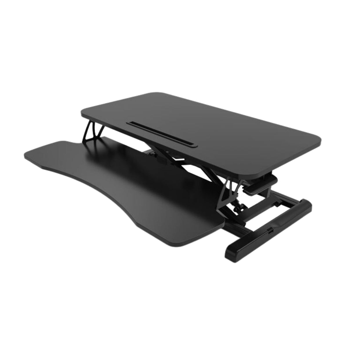 EKKIO Adjustable Standing Desk Riser with Gas Spring (Black) EK-DSR-100-MS