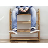 EKKIO 5 Tier Bamboo Shoe Rack Storage Organizer Stand Shelves