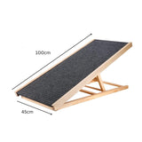 FLOOFI Wooden Adjustable Pet Ramp (100x45x9.5cm)