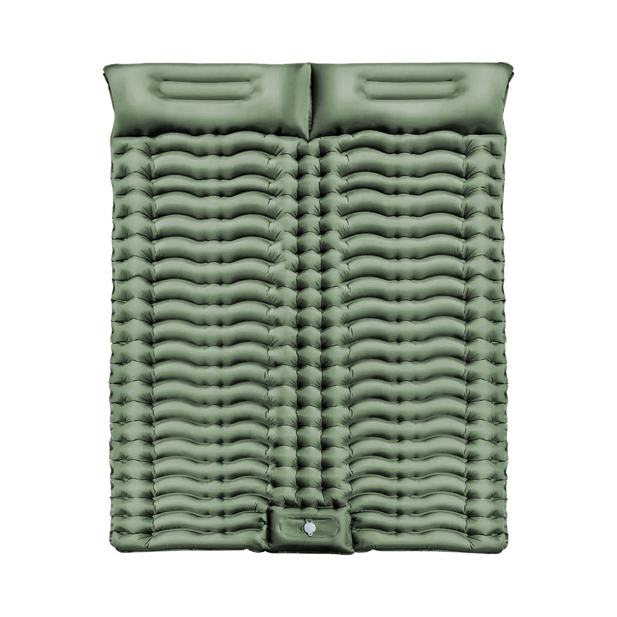 KILIROO Double Inflatable Camping Sleeping Pad with Pillow (Army Green) KR-ISP-102-HZ