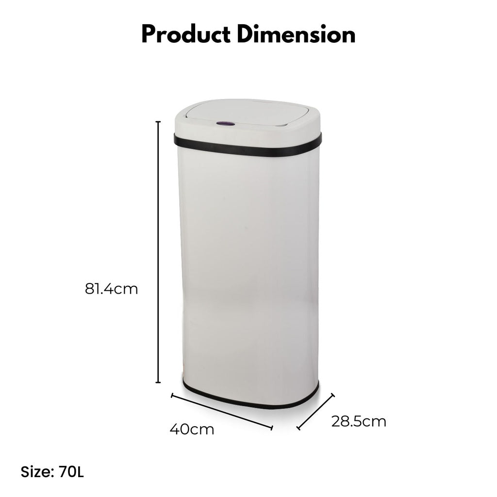 MIRAKLASS Sensor Bin 70L White Oval