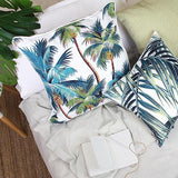 Cushion Cover-With Piping-Palm Trees White-60cm x 60cm