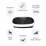 Social Hike 60cm Vibration Plate Machine Full Body Exercise Platform White
