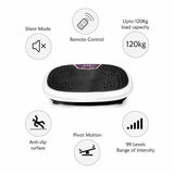 Social Hike 60cm Vibration Plate Machine Full Body Exercise Platform White