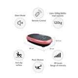 Social Hike 60cm Vibration Plate Machine Full Body Exercise Platform Pink