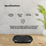 Social Hike Black Mini Vibration Plate - Vibrating Exercise Machine Platform