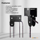 Kayak Hoist - 45kg Garage Ceiling Pulley Lift Storage System Bike Luggage Holder