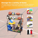Social Hike Sports Equipment Storage Organiser Trolley on Wheels for Garage