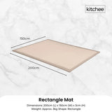 Kitchee Foam Floor Mat 150x200cm - Padded Thick Deep Soft Tatami Style Rug Cream