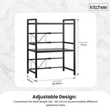 Kitchee Microwave Double Shelf - Expanding Storage Rack Kitchen Organiser Stand