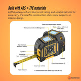Tooleroo 60m Digital Laser Tape Measure + 5m Steel Tape – 3-in-1 Cross Marking