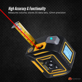 Tooleroo 60m Digital Laser Tape Measure + 5m Steel Tape – 3-in-1 Cross Marking