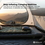 Social Hike Step-Inflating Camping Mattress Lightweight Waterproof Sleeping Grey