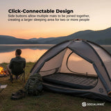 Social Hike Step-Inflating Camping Mattress Lightweight Waterproof Sleeping Grey