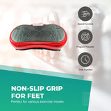 Social Hike Red Vibration Machine Platform - Exercise Plate Whole Body Workout
