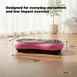 Social Hike Vibration Plate Exercise Platform - Vibrating Workout Machine Pink