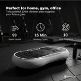 Social Hike 68cm Vibration Plate Machine Full Body Workout Platform White