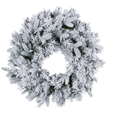 Christabelle Christmas Wreath Snowy Atica Pre-Lit with LED Lights Front Door Decoration Ornament