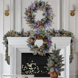 Christabelle 61cm Pre-Lit Snowy Stamford Spruce Battery-Operated Mini Christmas Tree Multi-Functional LED Timer