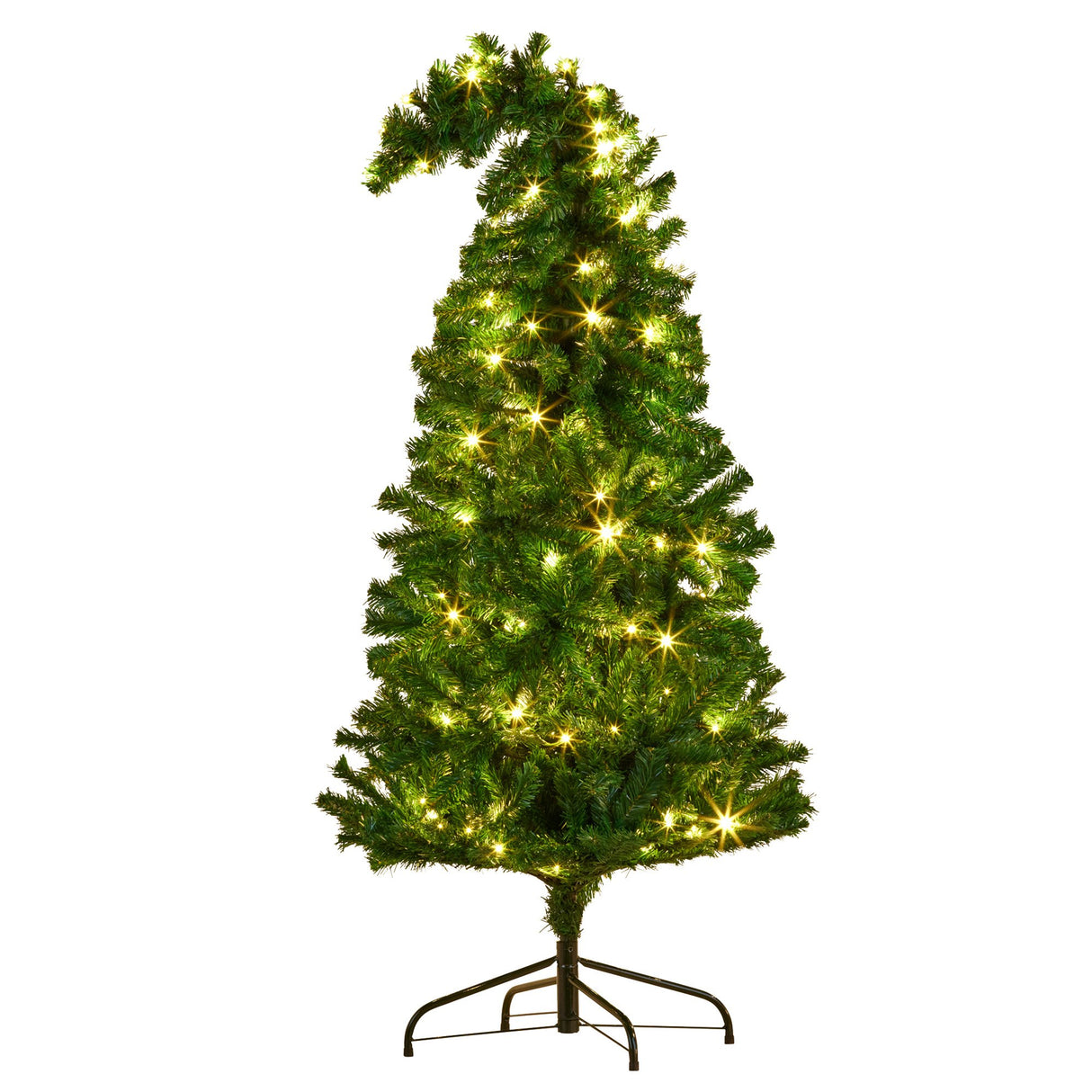 Christabelle Bad Santa 1.2m Curved Multicolour Pre-Lit Christmas Tree with 550 Tips
