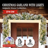 Christabelle 274cm Majestic Snow Prelit Christmas Garland