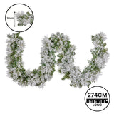 Christabelle 274cm Majestic Snow Prelit Christmas Garland