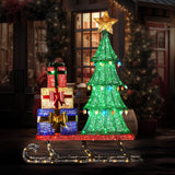 Christabelle Christmas Display Sled 183cm With Tree And Presents Led Lights & C9 Bulbs