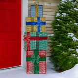 Christabelle 190cm 4-piece Gift Stack Box Christmas Decor Bows Led Lights Xmas