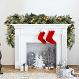 Christabelle 2.7m Christmas Garland with Gold Baubles and LED Lights Mantle Decoration Ornament