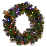 Christabelle 1.22m Split 2pc Christmas Wreath with LED Lights Pine Dual Front Doors Decoration Ornament
